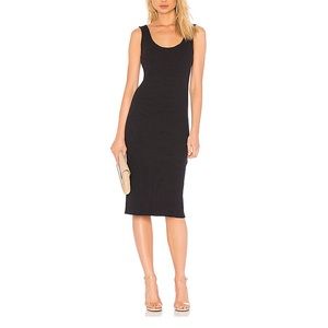 Vince Ribbed Black Tank Dress Size XS